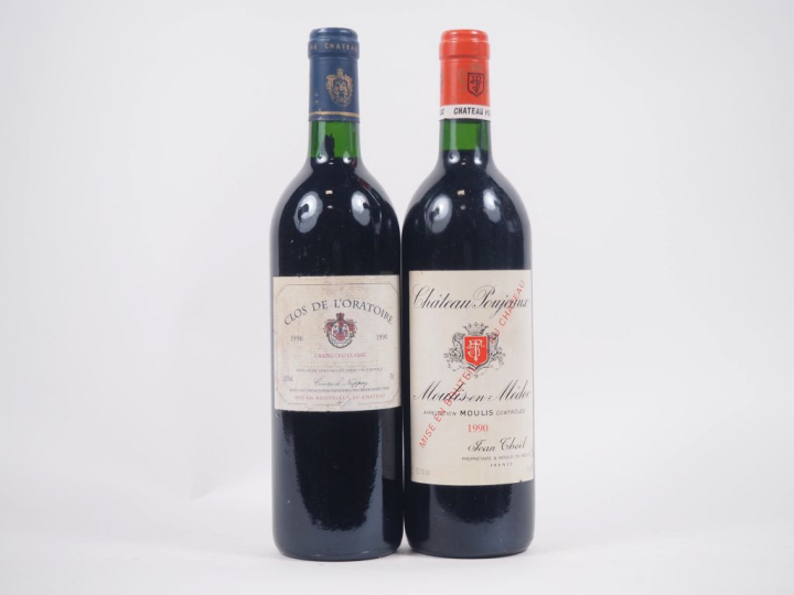2 BOUTEILLES DE 1990 : 1 CLOS DE L'ORATOIRE GCC ST ÉMILION - ELA / 1 C