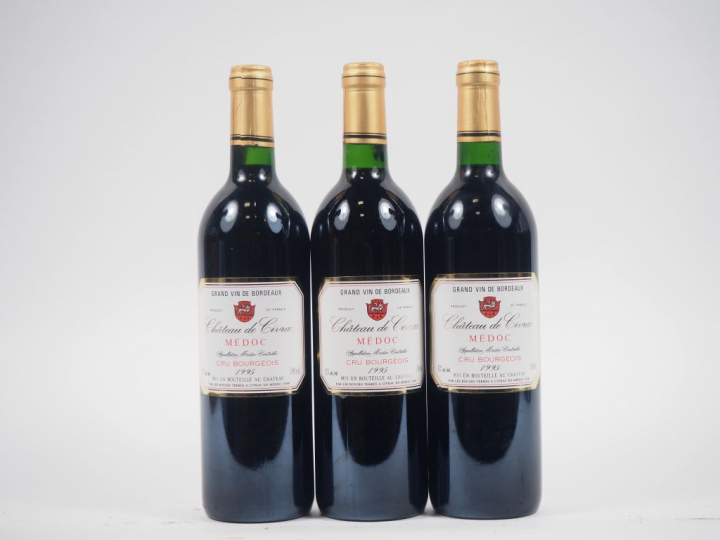 3 BOUTEILLES CHÂTEAU DE CIVRAC CB MÉDOC - 1995