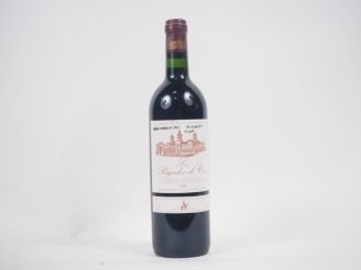 Vente aux enchères 1 BOUTEILLE LES PAGODES DE COS ST ESTÈPHE - 1996 - INSCRIPTION MANUSCR