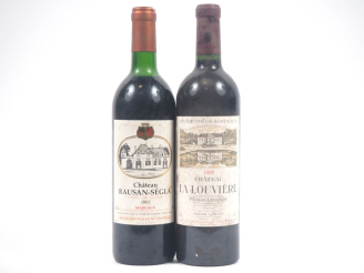 Vente aux enchères 2 BOUTEILLES : 1 CHÂTEAU RAUSAN SÉGLA GCC MARGAUX 1992 BG / 1 CHÂTEAU 
