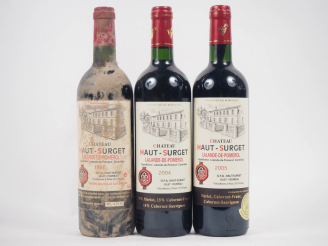 Vente aux enchères 3 BOUTEILLES CHÂTEAU HAUT SURGET LALANDE DE POMEROL : 1 DE 1997 - BS /