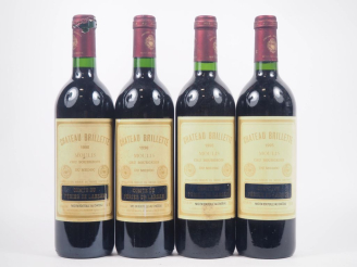 Vente aux enchères 4 BOUTEILLES CHÂTEAU BRILLETTE CB MOULIS EN MÉDOC : 2 DE 1990 / 2 de 1