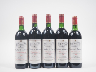 Vente aux enchères 5 BOUTEILLES CHÂTEAU LA BOISSERIE GC ST ÉMILION  : 2 DE 1986/2 DE 1989