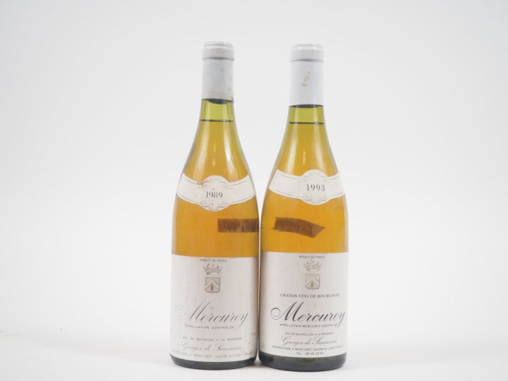 2 BOUTEILLES MERCUREY G. DE SUREMAIN : 1 DE 1989/ 1 DE 1993