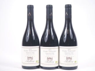 Vente aux enchères 3 BOUTEILLES CLOS VOUGEOT GC DOMAINE ARDHUY - 2013 