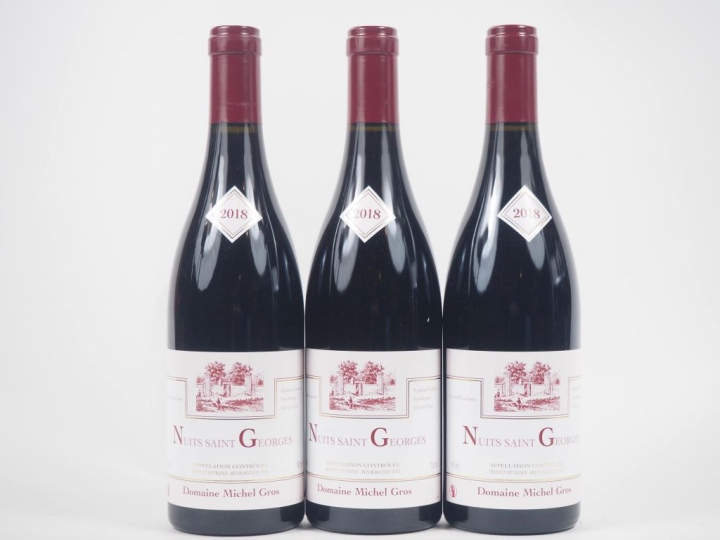 3 BOUTEILLES NUITS ST GEORGES DOMAINE MICHEL GROS - 2018 