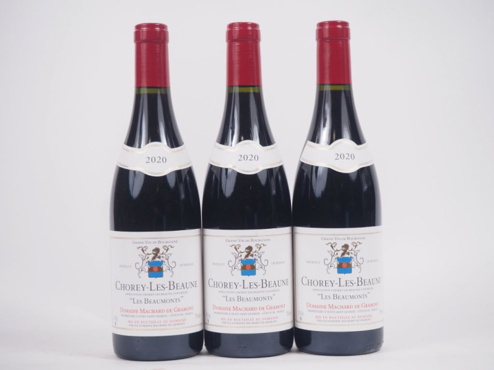 3 BOUTEILLES CHOREY LES BEAUNE "LES BEAUMONTS" DOMAINE MACHARD DE GRAM