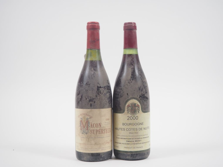 2 BOUTEILLES : 1 MÂCON SUPÉRIEUR - 1996 - BS / 1 BOURGOGNE HAUTES CÔTE