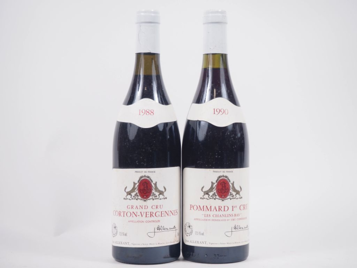 2 BOUTEILLES JEAN ALLEXANT : 1 CORTON VERGENNES GC - 1988 / 1 POMMARD 