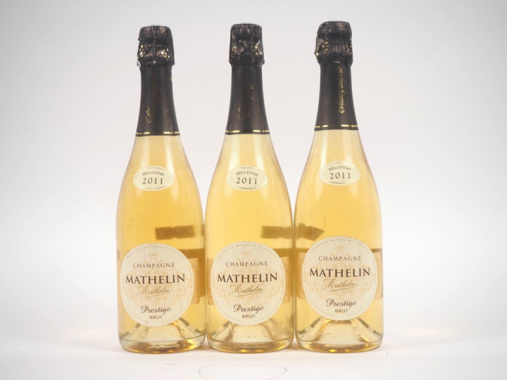 3 BOUTEILLES CHAMPAGNE MATHELIN "PRESTIGE" - 2011