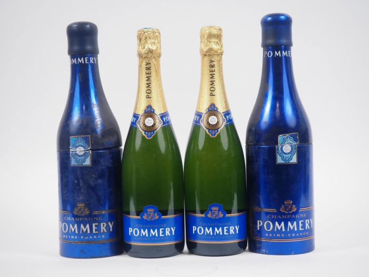 2 BOUTEILLES CHAMPAGNE POMMERY BRUT ROYAL - ÉTUIS
