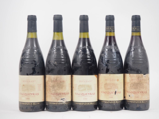 Vente aux enchères 5 BOUTEILLES VACQUEYRAS BOISERAIE - 1999 - BS 