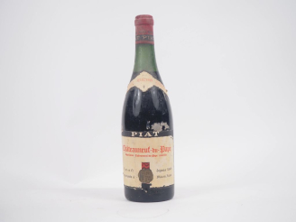 Vente aux enchères 1 VIEILLE BOUTEILLE CHÂTEAUNEUF DU PAPE "SÉLECTION" PIAT - 4,2 CM