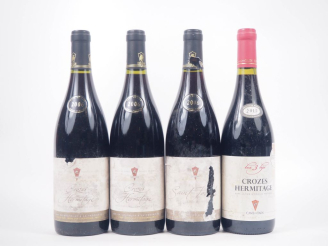 Vente aux enchères 4 BOUTEILLES CAVE DE TAIN  : 2 CROZES HERMITAGE - 2006 - ES / 1 ST JOS
