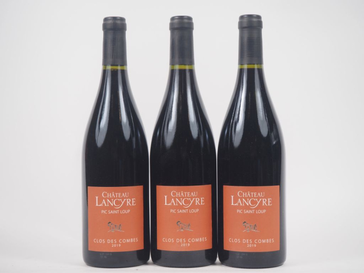 3 BOUTEILLES PIC ST LOUP CHÂTEAU LANCYRE "CLOS DES COMBES" - 2019