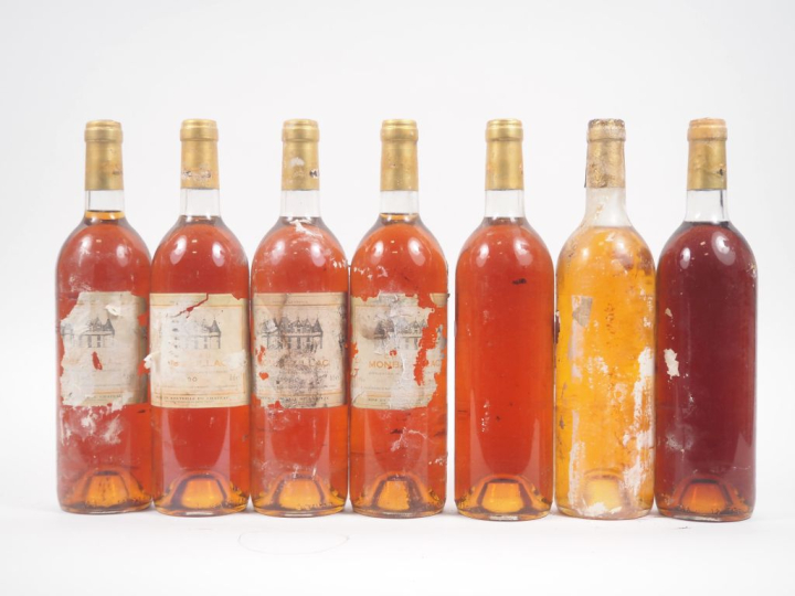 7 BOUTEILLES CHÂTEAU MONBAZILLAC - 1990 - 4 PRÉSUMÉES/ETA