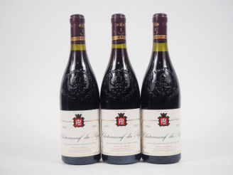 Vente aux enchères 3 BOUTEILLES CHÂTEAUNEUF DU PAPE LÉON REVOL - 1996