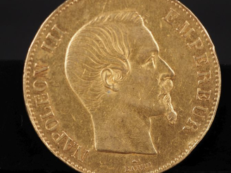 Vente aux enchères Pièce de 100 Francs or, 1855-A.  FRAIS ACHETEURS 10% TTC.