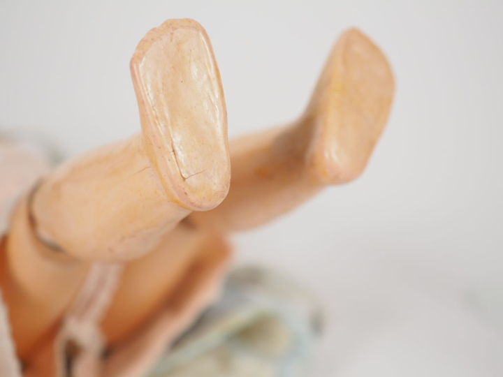 Poupée Bleuette Unis france tête porcelaine  bouche ouverte yeux bascu