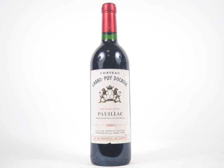 1 BOUTEILLE CHÂTEAU GRAND PUY DUCASSE GCC PAUILLAC - 1988
