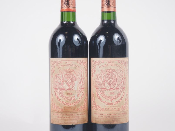 2 BOUTEILLES CHÂTEAU BARON DE PICHON LONGUEVILLE GCC PAUILLAC - 1996 -