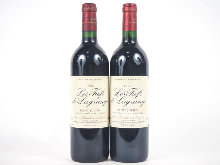2 BOUTEILLES LES FIEFS DE LAGRANGE ST JULIEN - 1996 - ET 