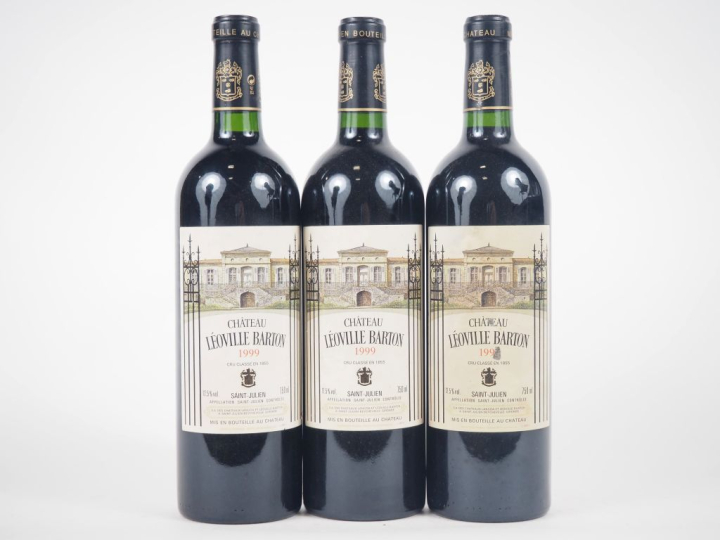 3 BOUTEILLES CHÂTEAU LÉOVILLE BARTON GCC ST JULIEN - 1999 - 1 PRÉSUMÉE