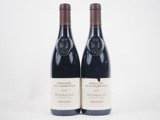 Vente aux enchères 2 BOUTEILLES HERMITAGE "DOMAINE DES TOURETTES" DELAS - 2018 - 1 EA