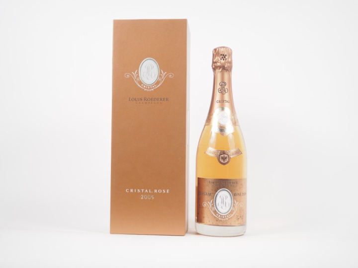 1 BOUTEILLE CHAMPAGNE ROSÉ CRISTAL ROEDERER - 2009 - COFFRET 