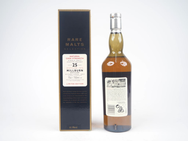 MILLBURN 25 YEARS RARE MALTS SELECTION DISTILLED : 1975 - BOTTLED : 10