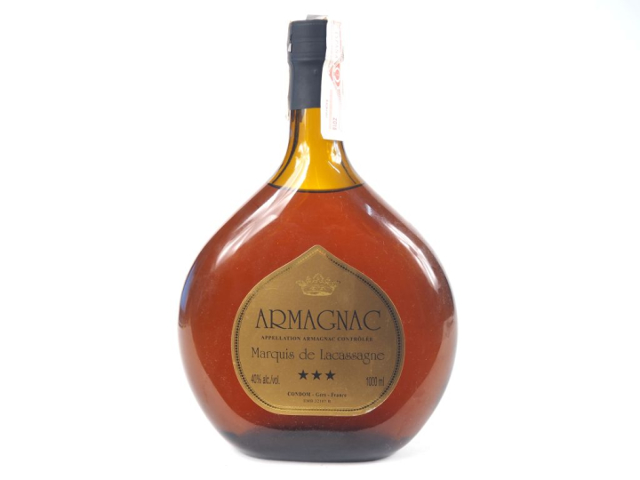 1 BOUTEILLE (1 L) ARMAGNAC *** MARQUIS DE LACASSAGNE 