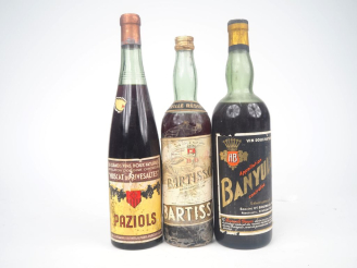 Vente aux enchères 3 BOUTEILLES : 1 PAZIOLS / 1 BARTISSOL / 1 BANYULS 