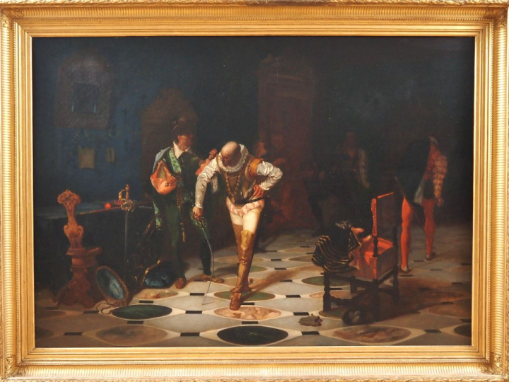 Jean Achille BLAIRSY. (d'après) "Henri II" copie du tableau du Musée d