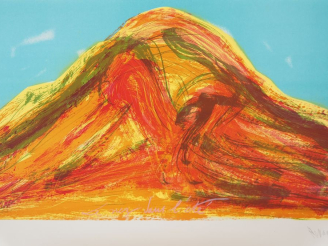 Vente aux enchères Jean MESSAGIER.  "Le nez dans l'été" Lithographie en couleurs, signée 