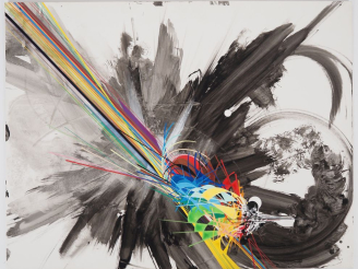 Vente aux enchères Raymond MORETTI. "Technique mixte"  Dim. 50 x 65 cm.