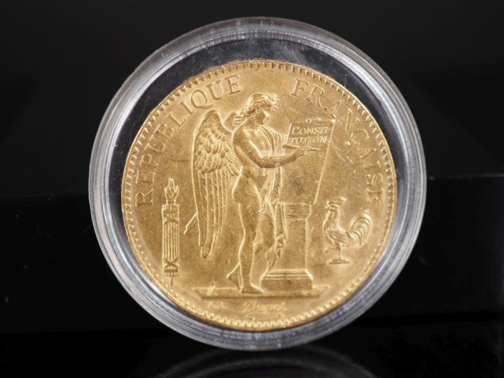 Pièce de 100 Francs or, République Française, 1886-A.  FRAIS ACHETEURS