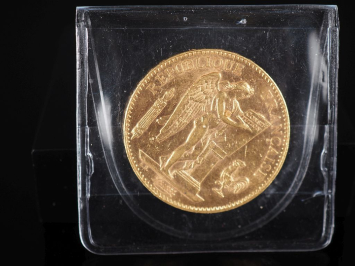 Pièce de 100 Francs or, République Française, 1908-A.  FRAIS ACHETEURS