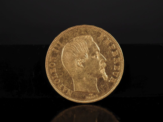 Vente aux enchères Pièce de 50 Francs or, Napoléon III Empereur, 1856-A.  FRAIS ACHETEURS