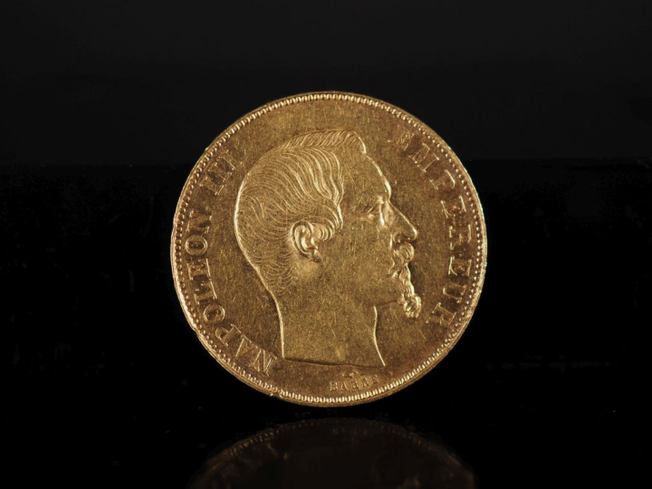 Pièce de 50 Francs or, Napoléon III Empereur, 1857-A.  FRAIS ACHETEURS