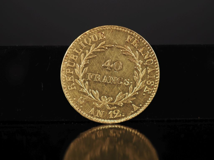 Pièce de 40 Francs or, Napoléon Premier Consul, An 12-A. FRAIS ACHETEU