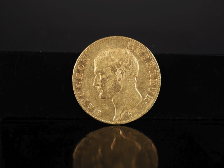 Pièce de 40 Francs or, Napoléon Empereur, An 13-A FRAIS ACHETEURS 10% 