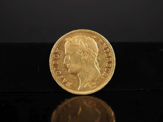 Vente aux enchères Pièce de 40 Francs or, Napoléon Empereur, 1809-A.  FRAIS ACHETEURS 10%