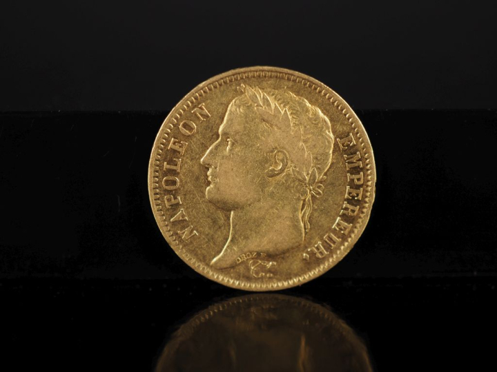 Pièce de 40 Francs or, Napoléon Empereur, 1810-W. FRAIS ACHETEURS 10% 
