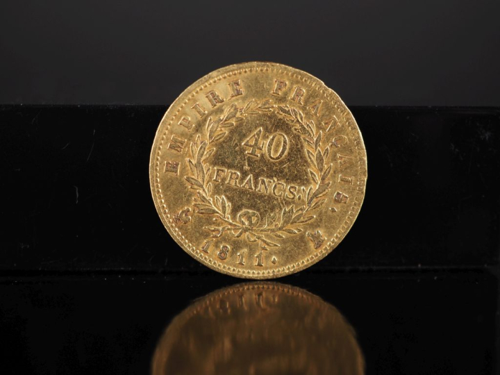 Pièce de 40 Francs or, Napoléon Empereur, 1811-A. FRAIS ACHETEURS 10% 