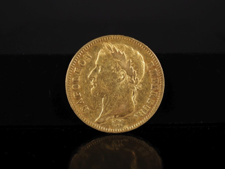Vente aux enchères Pièce de 40 Francs or, Napoléon Empereur, 1812-A. FRAIS ACHETEURS 10% 