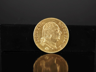 Vente aux enchères Pièce de 40 Francs or, Louis XVIII, Roi des Français, 1818-A. FRAIS AC