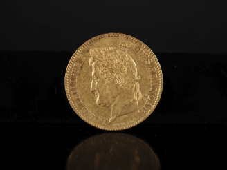 Vente aux enchères Pièce de 40 Francs or, Louis-Philippe I, Roi des Français, 1832-B. FRA