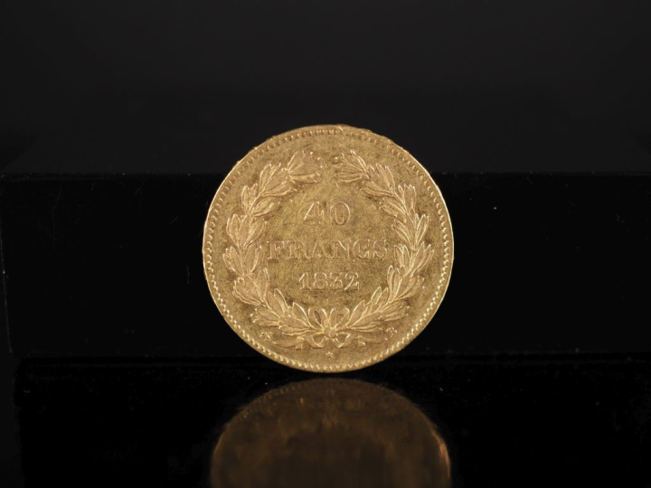 Pièce de 40 Francs or, Louis-Philippe I, Roi des Français, 1832-B. FRA