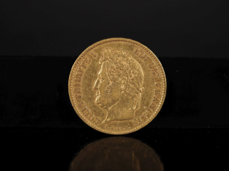 Vente aux enchères Pièce de 40 Francs or, Louis-Philippe I, Roi des Français, 1833-A. FRA