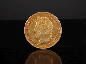 Vente aux enchères Pièce de 40 Francs or, Louis-Philippe I, Roi des Français, 1834-A. FRA